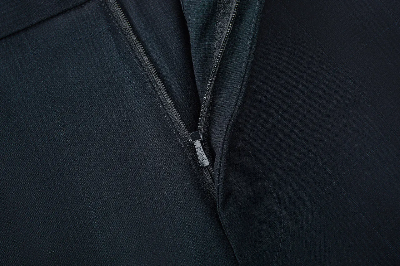 Blended Stretch Check Suit Pants  in Regular Fit