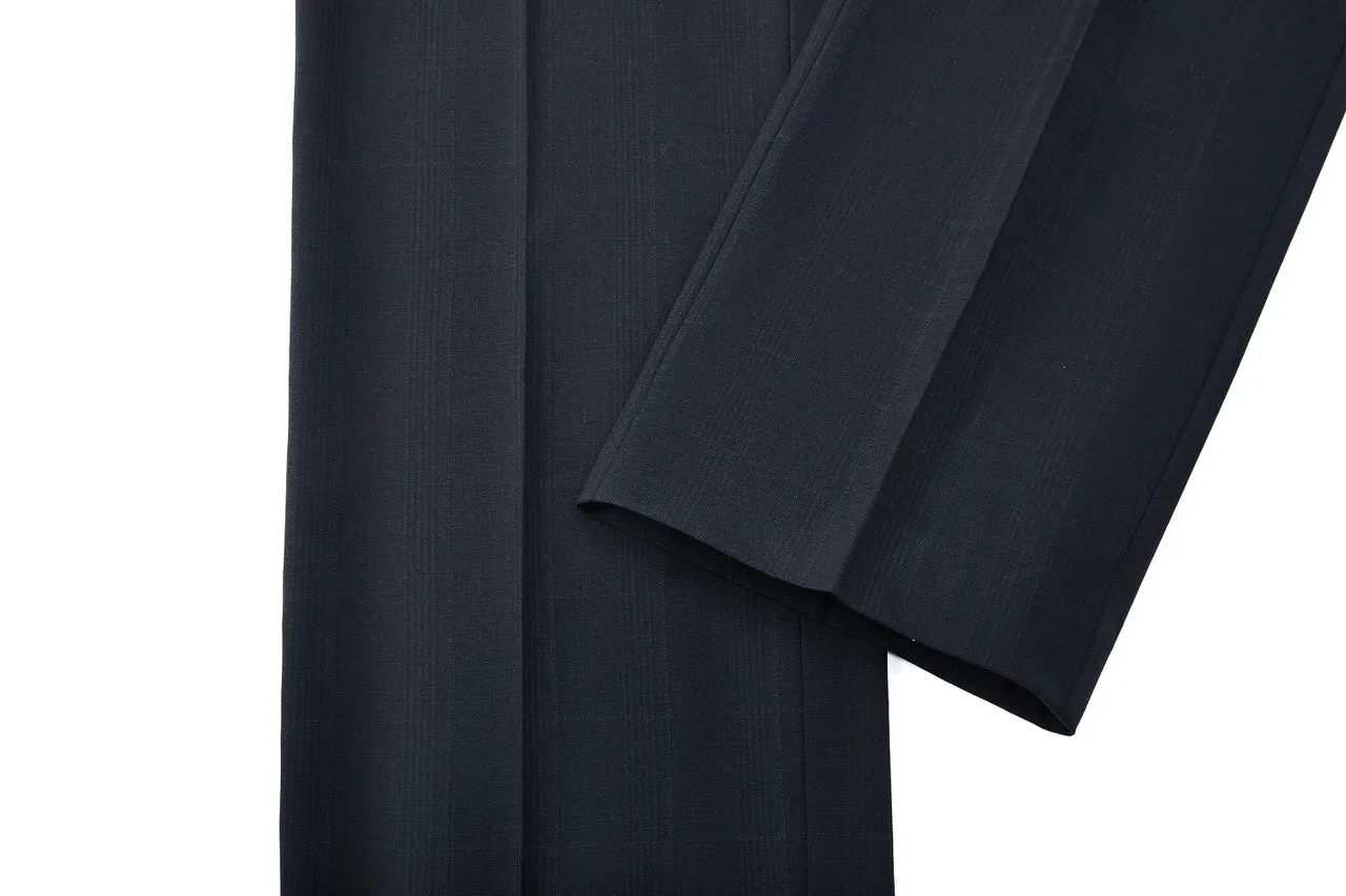 Blended Stretch Check Suit Pants  in Regular Fit