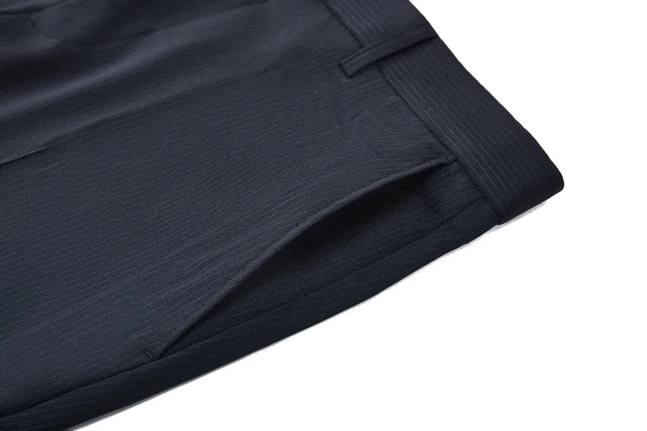 Blended Stretch Stripe Suit Pants  in Tailored Fit