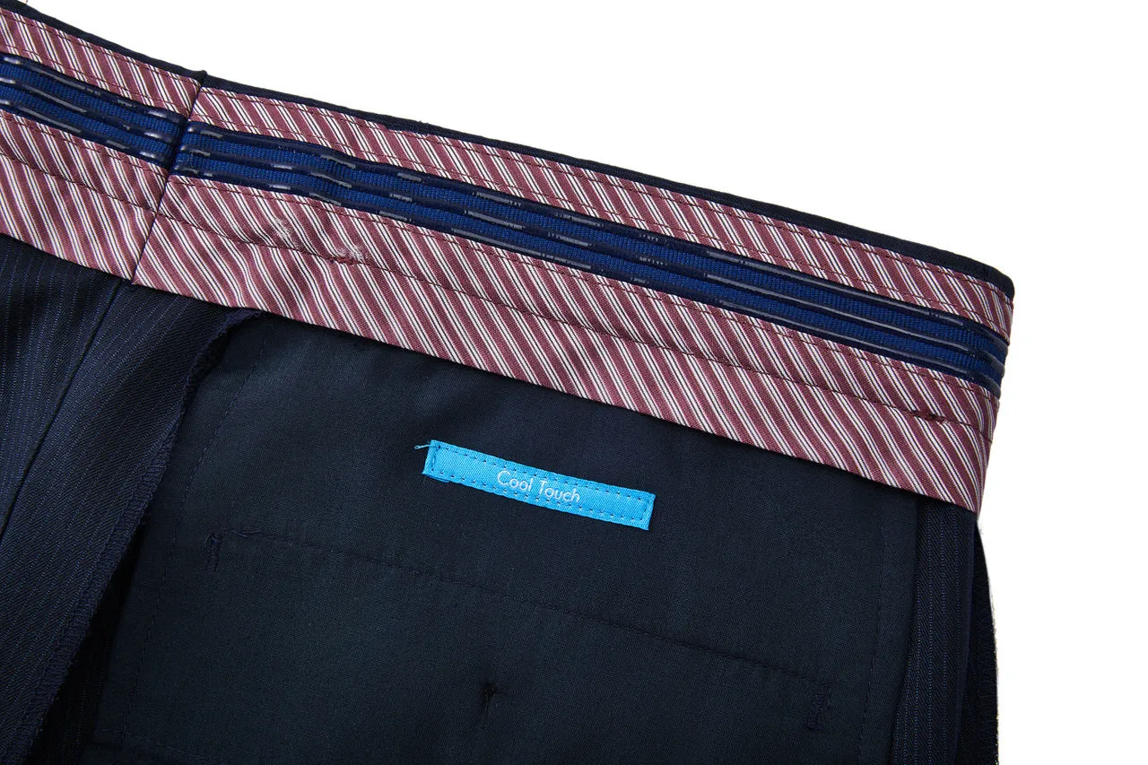 Blended Stretch Stripe Suit Pants  in Tailored Fit