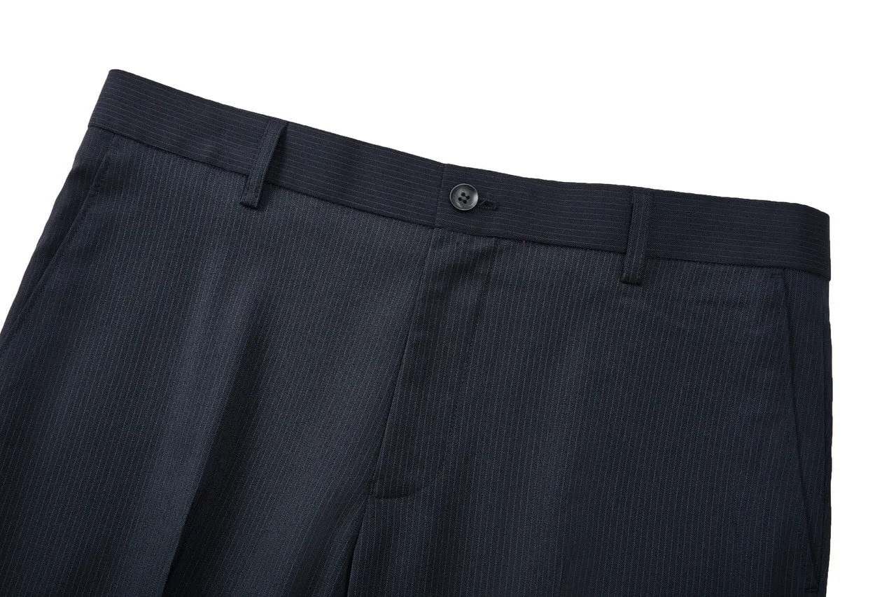 Blended Stretch Stripe Suit Pants  in Tailored Fit