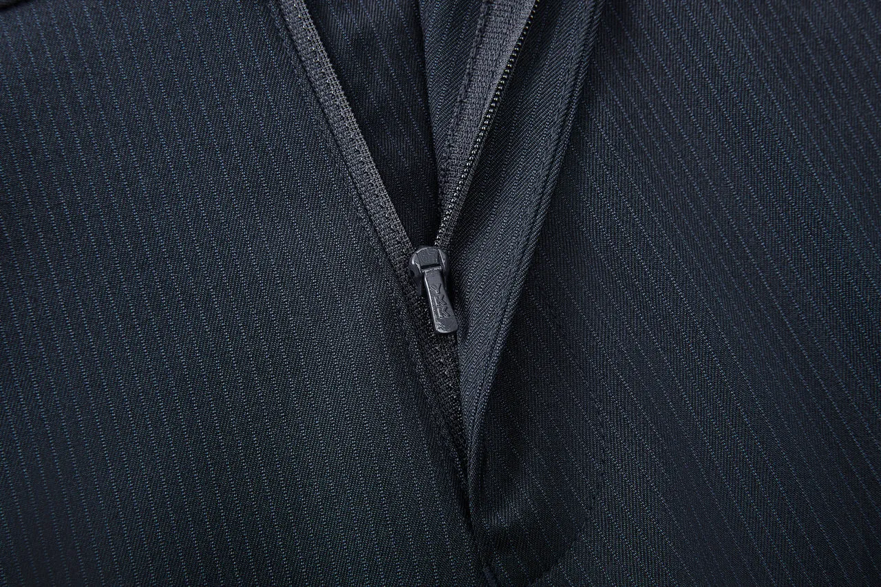 Blended Stretch Stripe Suit Pants  in Tailored Fit