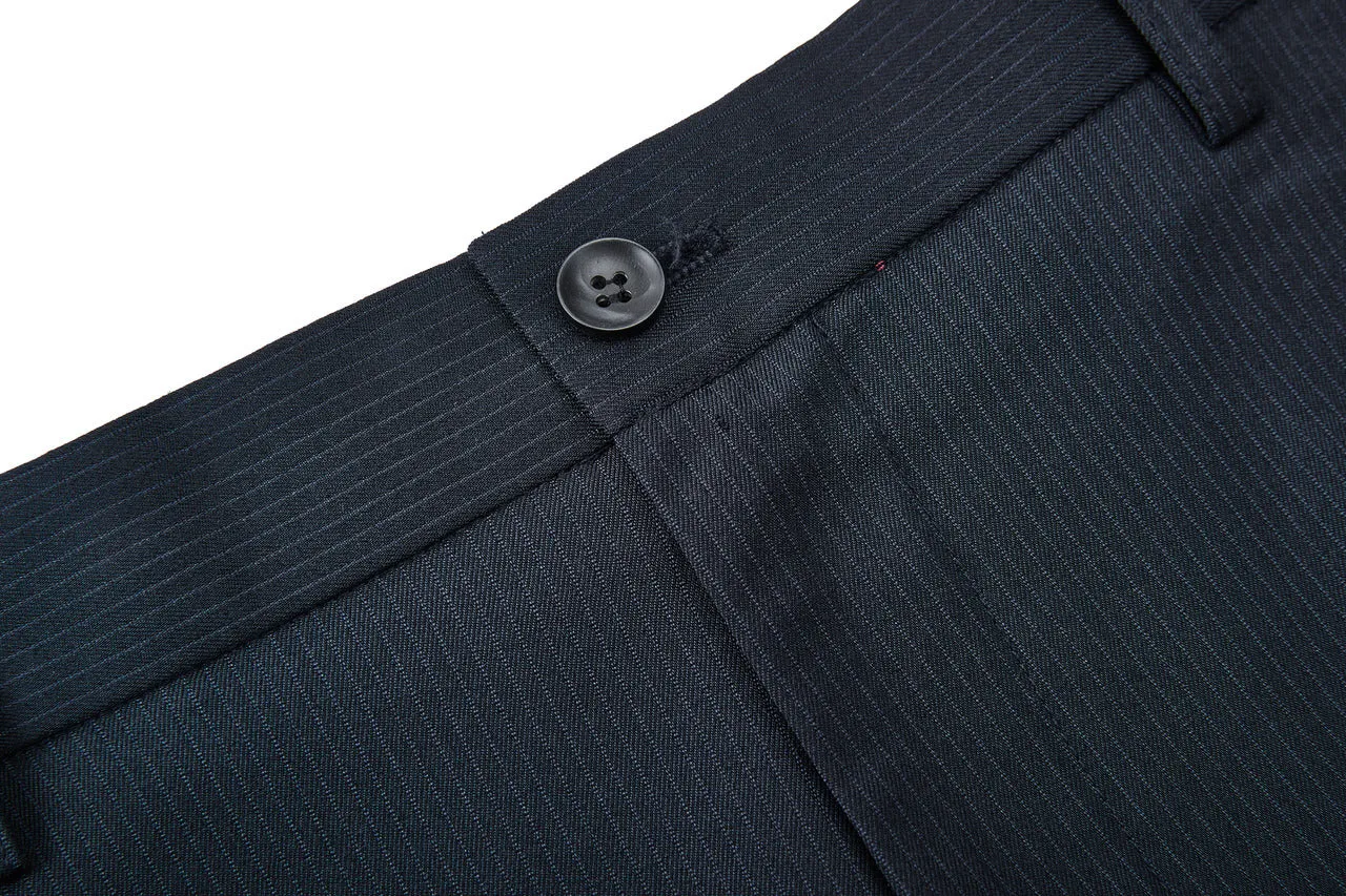 Blended Stretch Stripe Suit Pants  in Tailored Fit