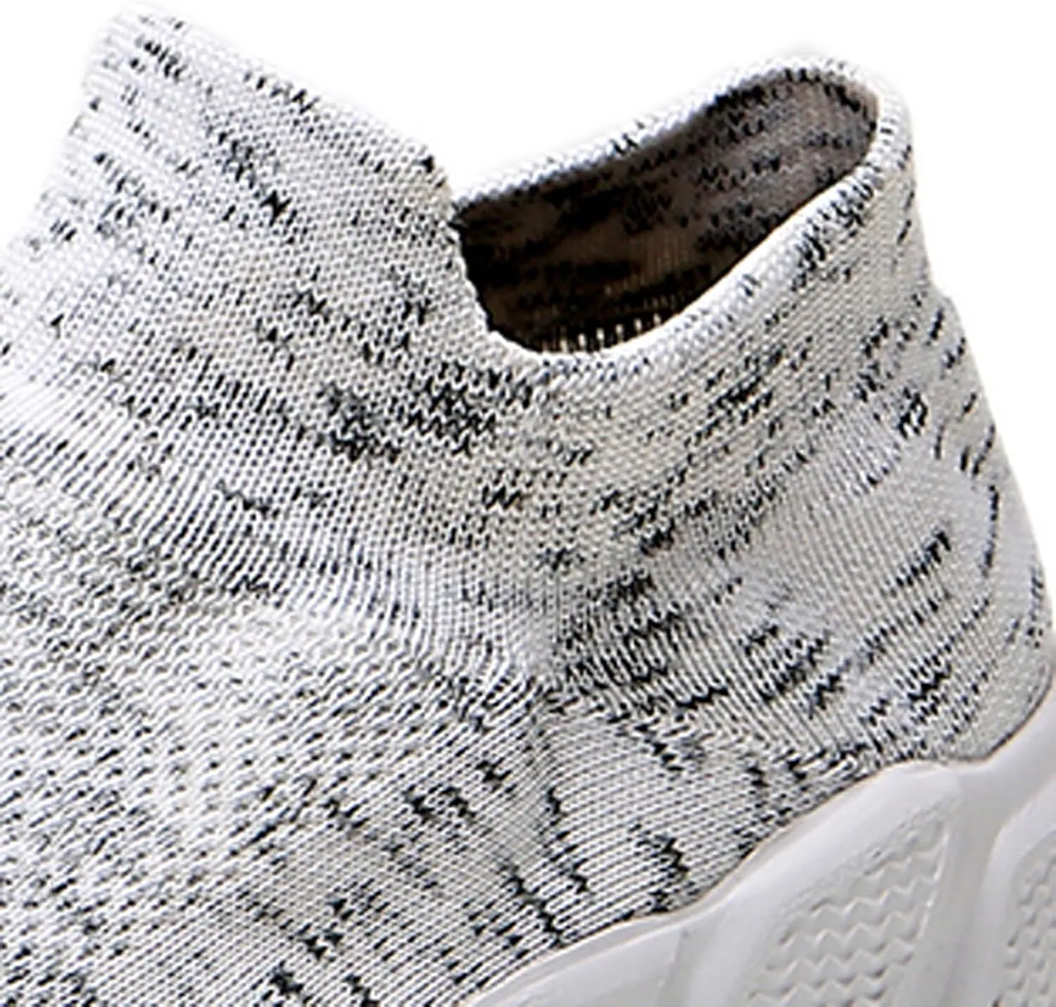LLTMALL Women's Knit Loafer Sneakers Mesh Breathable Slip on Tennis Walking Sock Shoes