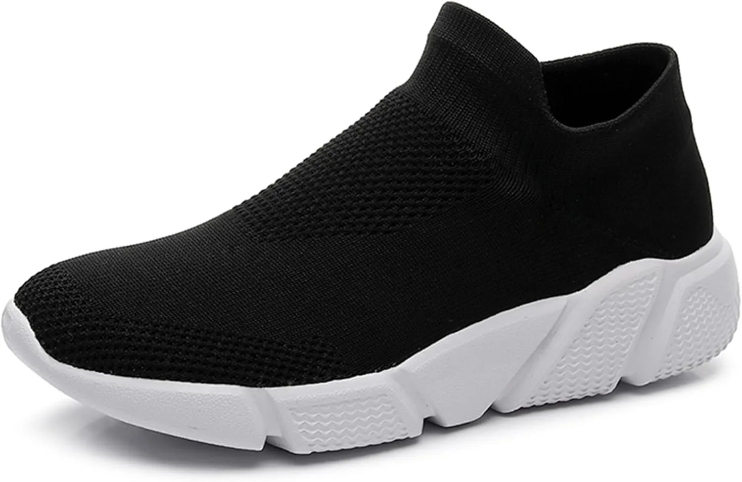 LLTMALL Women's Knit Loafer Sneakers Mesh Breathable Slip on Tennis Walking Sock Shoes