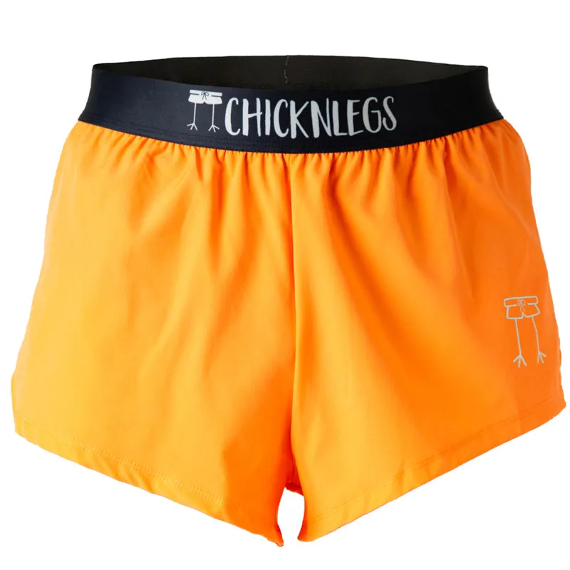 Men's Neon orange 2" Split Shorts