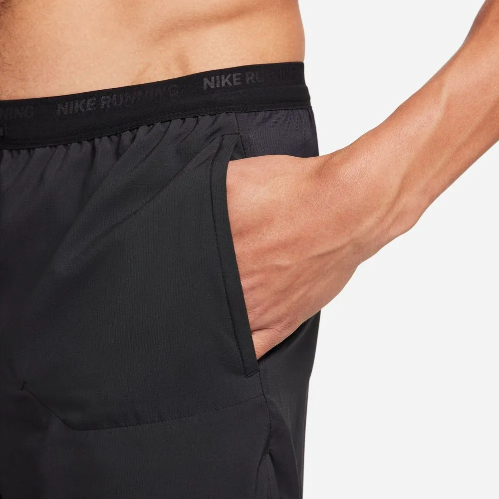 Mens Stride Dri-FIT 5 Inch 2-in-1 Running Shorts - Black