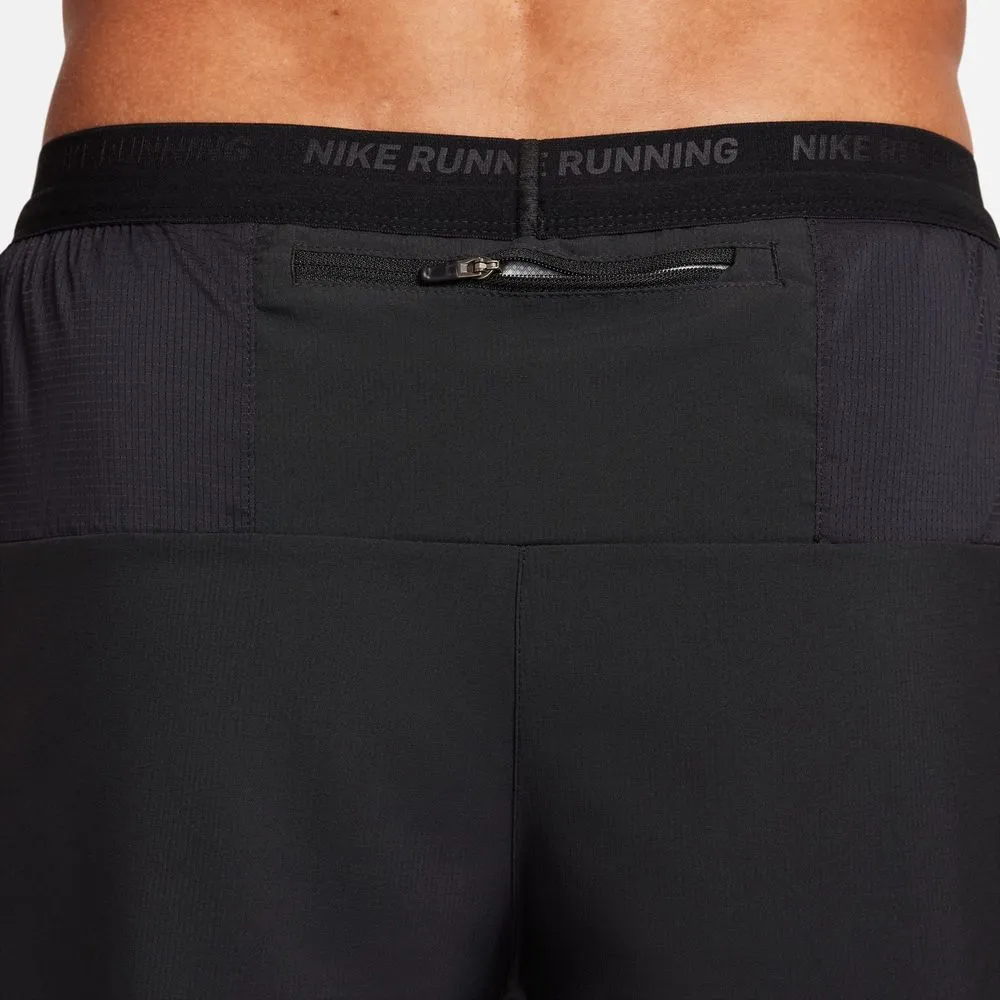 Mens Stride Dri-FIT 5 Inch 2-in-1 Running Shorts - Black