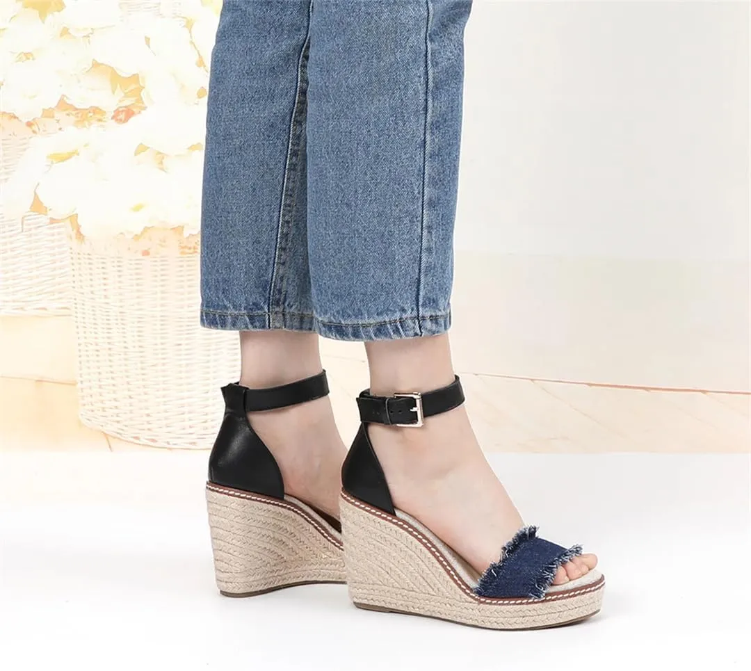Sandals For Women, Platform Ankle Strap Shoes Heel For Dresses Heels Slip On Wedge