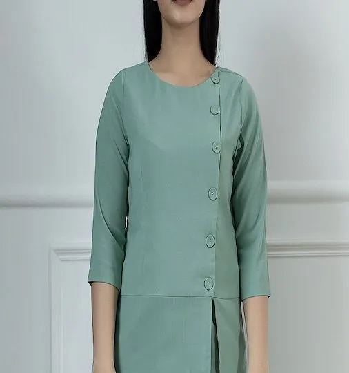 Sea Green Women's Formal Poly Moss Pant Suit