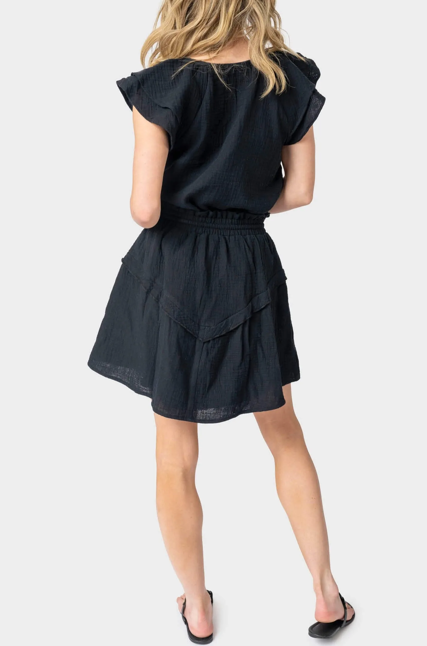 Seaside Smocked Waistband Gauze Skirt