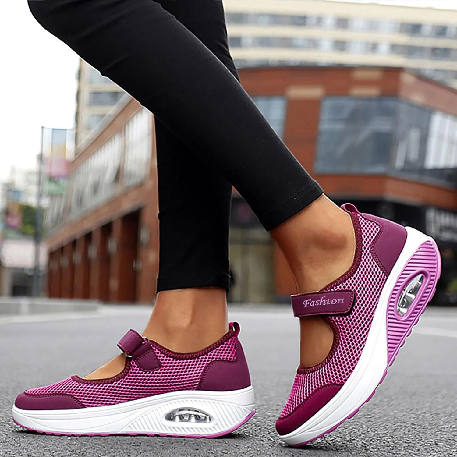 Women's Air Walking Shoes Orthopedic Diabetic Breathable with Arch Support Sneakers Casual Platform Mesh Sandals