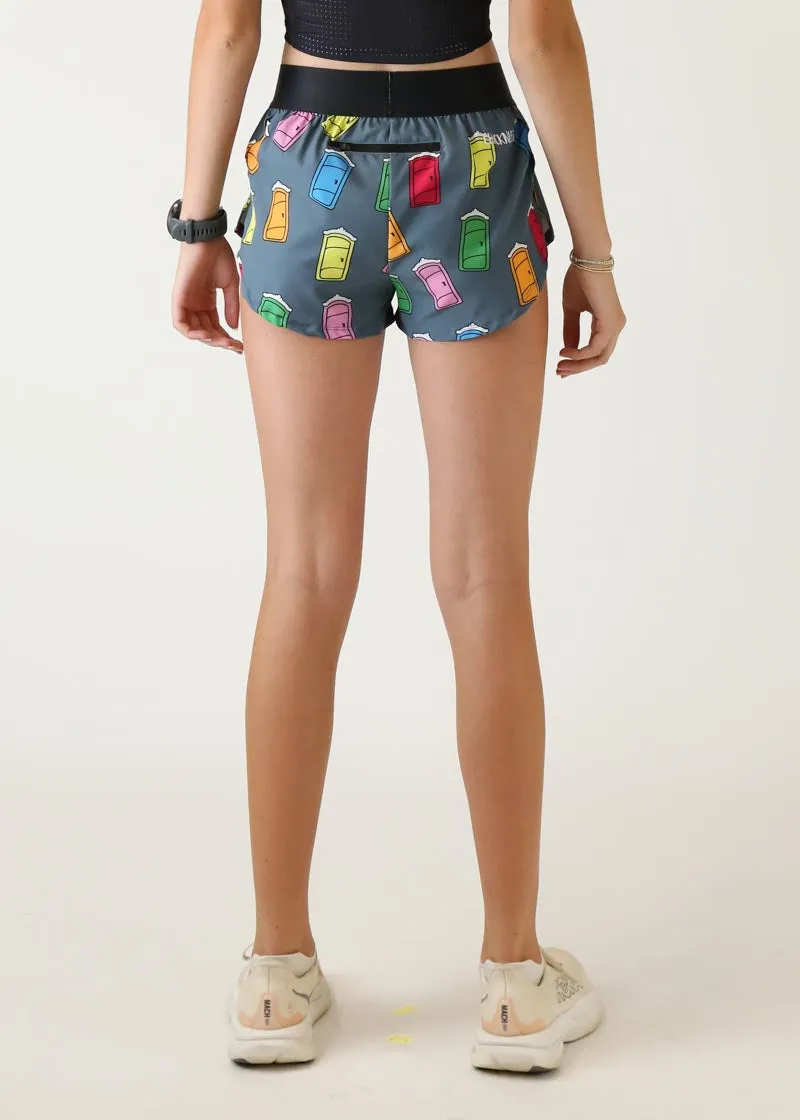 Women's Porta Potty 1.5" Split Shorts